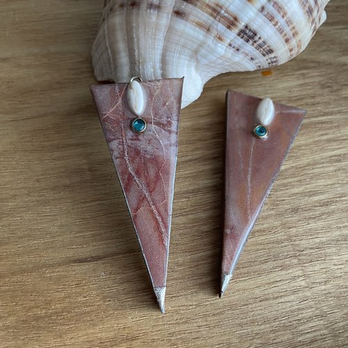 Duo de pendentifs en bois résiner fait main