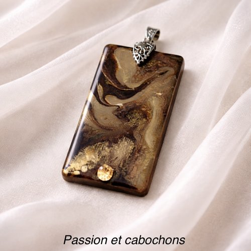 Création pendentif unique miel doré