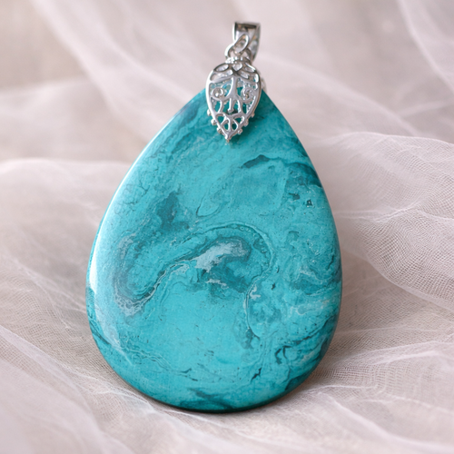 Bijoux pendentif unique vibrations turquoise