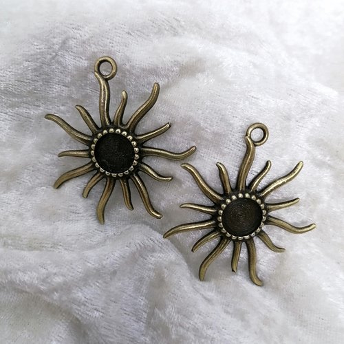 Supports cabochons pendentifs, 2 pièces