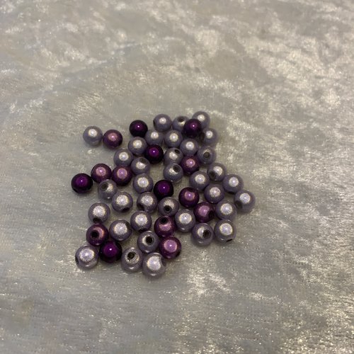Lot de perles camaïeu violet