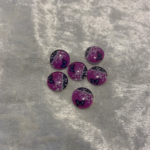 Cabochons en verre papillon 12 mm