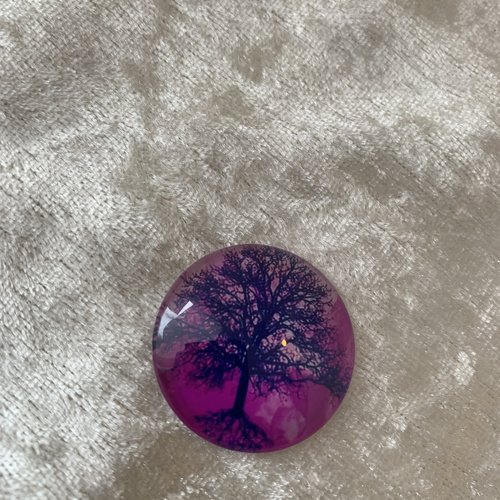 Cabochon arbre de vie en verre de 30mm