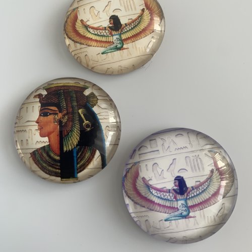 Lot de cabochons 30 mm en verre