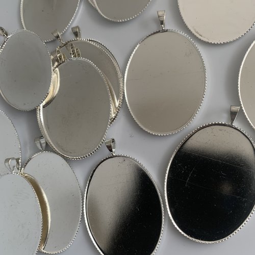 Support cabochon pour pendentif 30x40