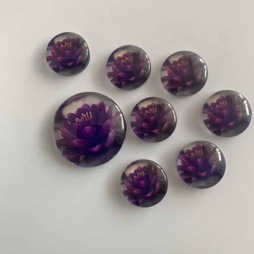 Lot de cabochons en verre