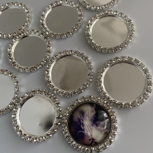 Lot de supports strass pour cabochons de 25 mm