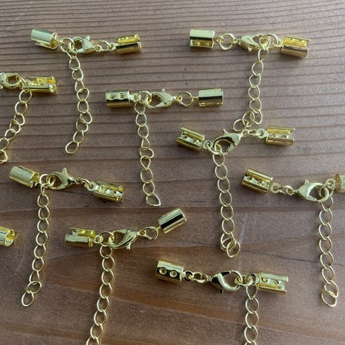 Kit embouts avec fermoir et chaînette d’extension