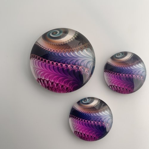 Cabochons ronds 3pieces