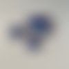 Cabochons carré violet bleu en verre ,4 pieces