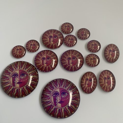 Lot de 15 cabochons