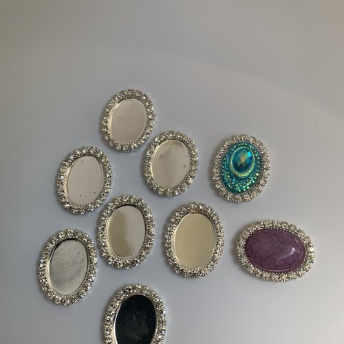 Supports de cabochons ovales