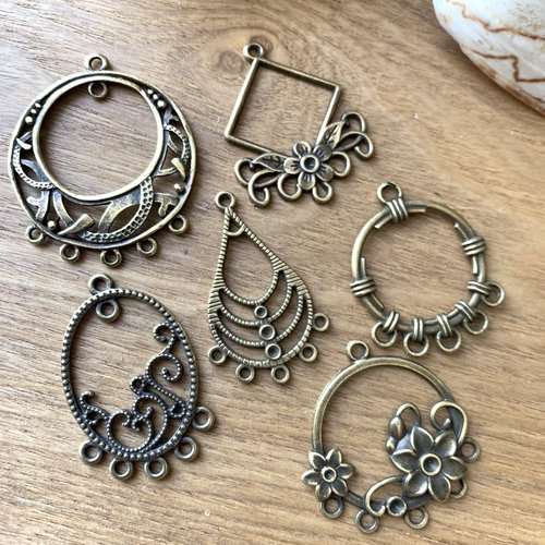 Lot de 6 pendentifs