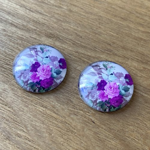 Lot de 2 cabochons de 20 mm