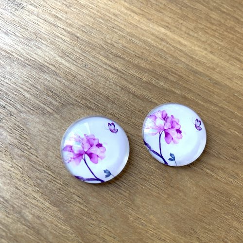 Cabochons verre 20 mm x2