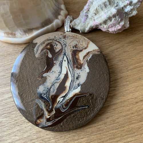 Gros pendentif  65 mm fait main pour création bijoux