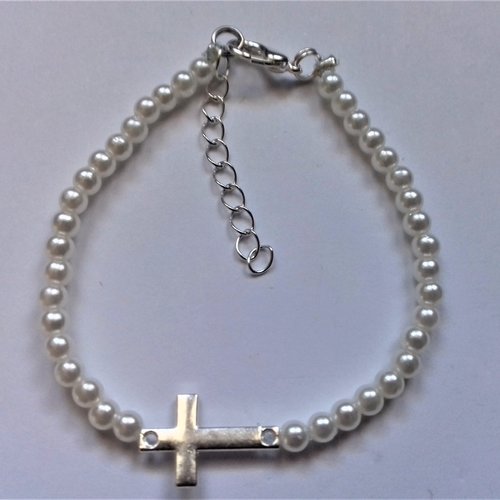 Bracelet perles croix