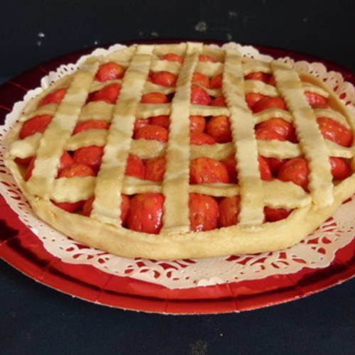 Pâte à sel - tarte aux fraises grandeur nature comme chez le patissier. 