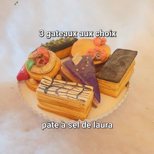 Pâte a sel , 3 gâteaux aux choix