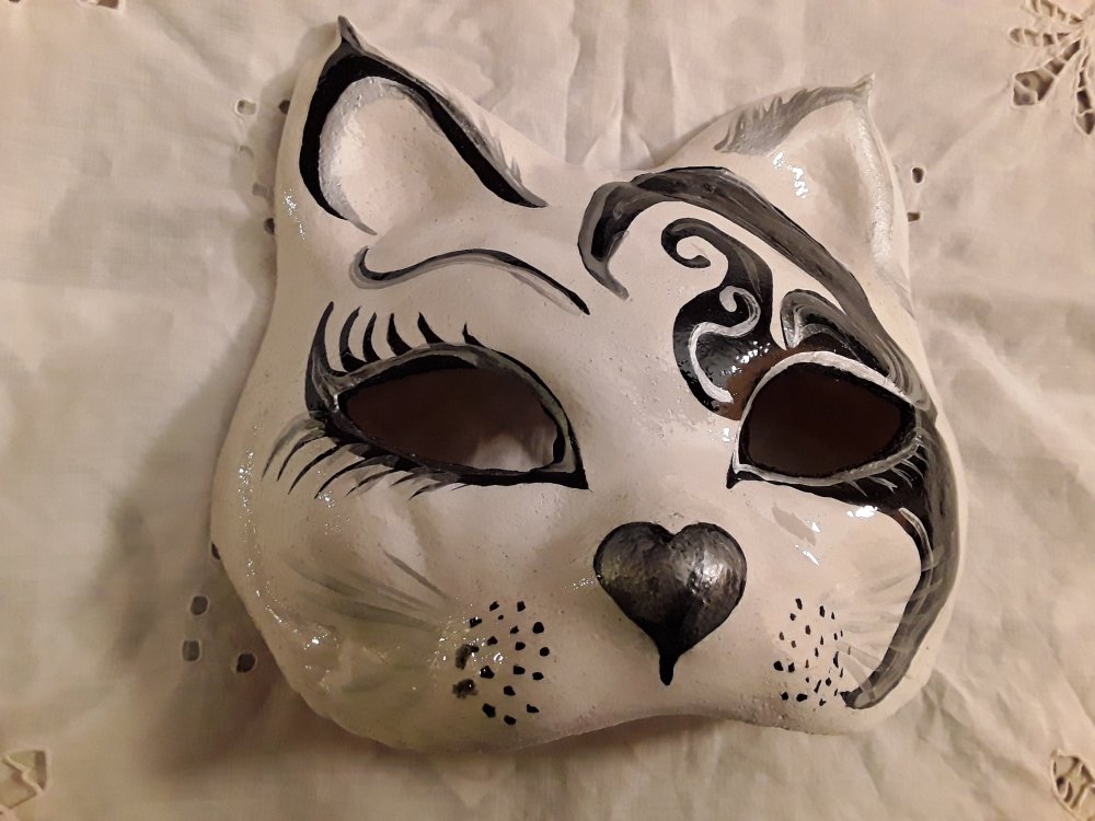 Masque Venitien Chat En Pate A Sel Un Grand Marche