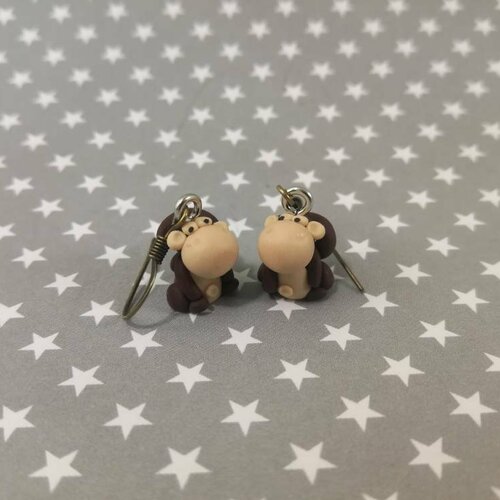 Boucles d'oreilles singes