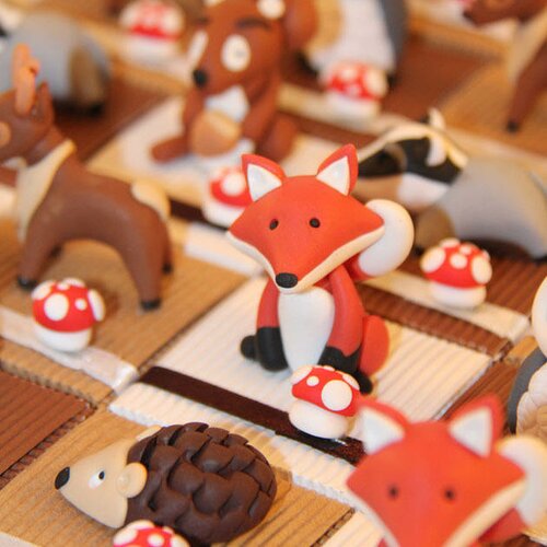 Boîtes à dragées animaux de la forêt