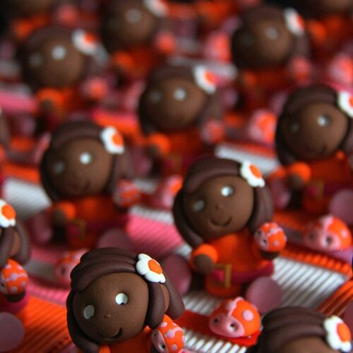 Boîtes à dragées filles et coccinelles