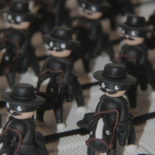 Boîtes à dragées zorro à cheval
