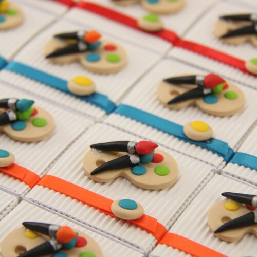 Boîtes à dragées palettes de peinture