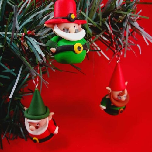 Coffret de 3 sujets de noël à suspendre