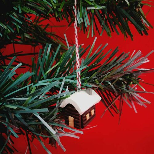 Coffret de 4 mini sujets de noël à suspendre