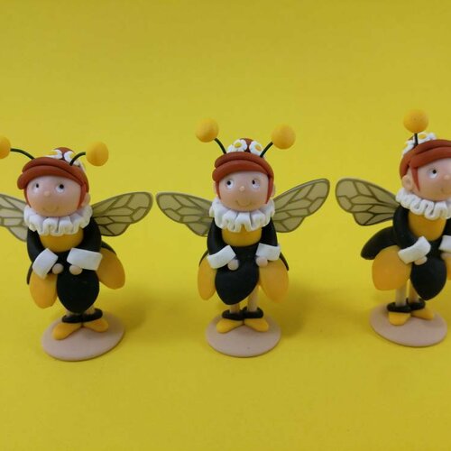 Coffret de 3 sujets filles abeilles