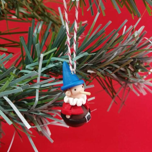 Coffret de 4 mini sujets de noël à suspendre