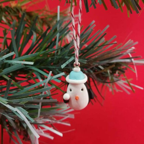 Coffret de 4 mini sujets de noël à suspendre