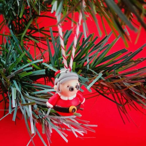 Coffret de 4 mini sujets de noël à suspendre