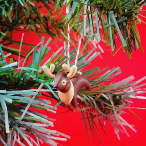 Coffret de 4 mini sujets de noël à suspendre