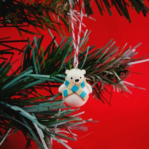 Coffret de 4 mini sujets de noël à suspendre