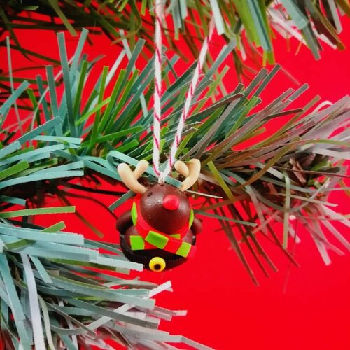 Coffret de 4 mini sujets de noël à suspendre