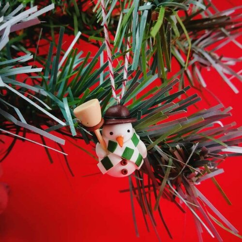 Coffret de 4 mini sujets de noël à suspendre