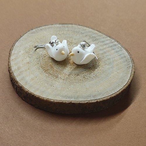 Boucles d'oreilles colombes