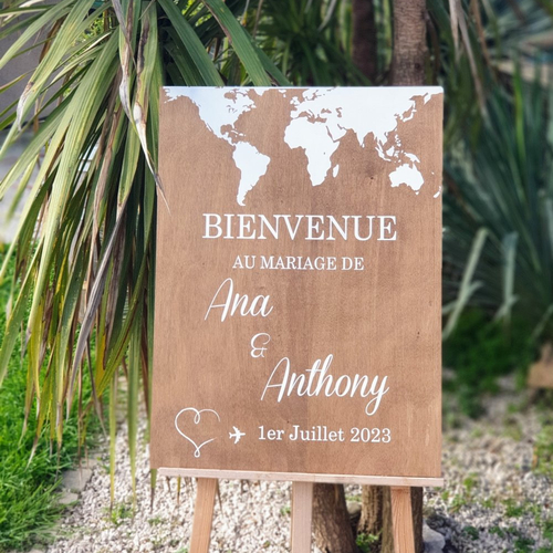 Panneau  de bienvenue pour mariage