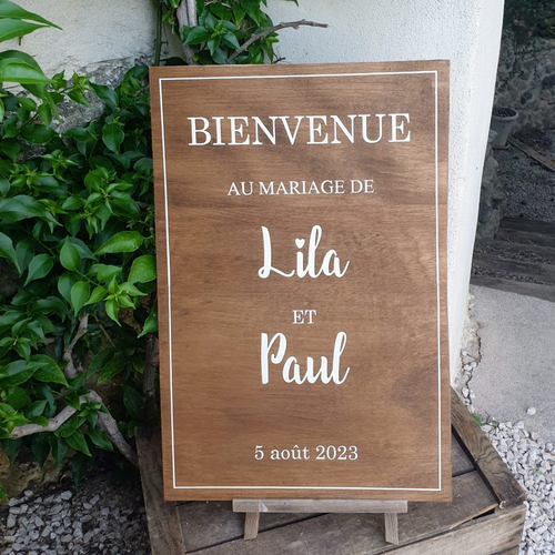 Panneau pour mariage  personnalisable.