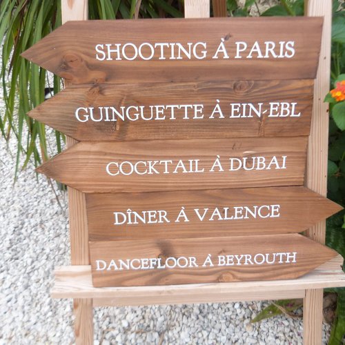 Panneau  direction pour mariage ou fête. ( sans piquet)