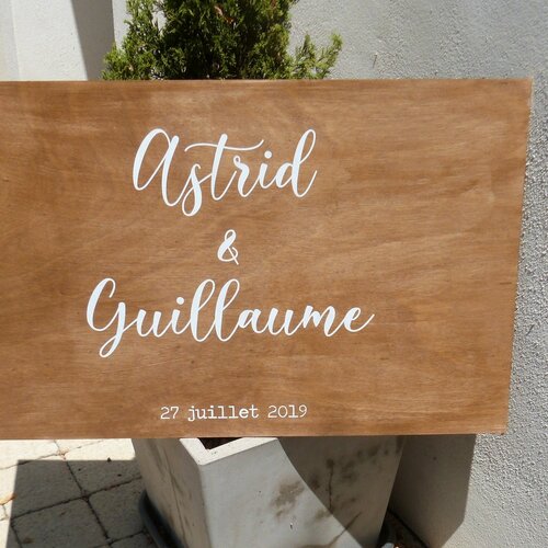 Panneau pour mariage en bois  bienvenue au mariage