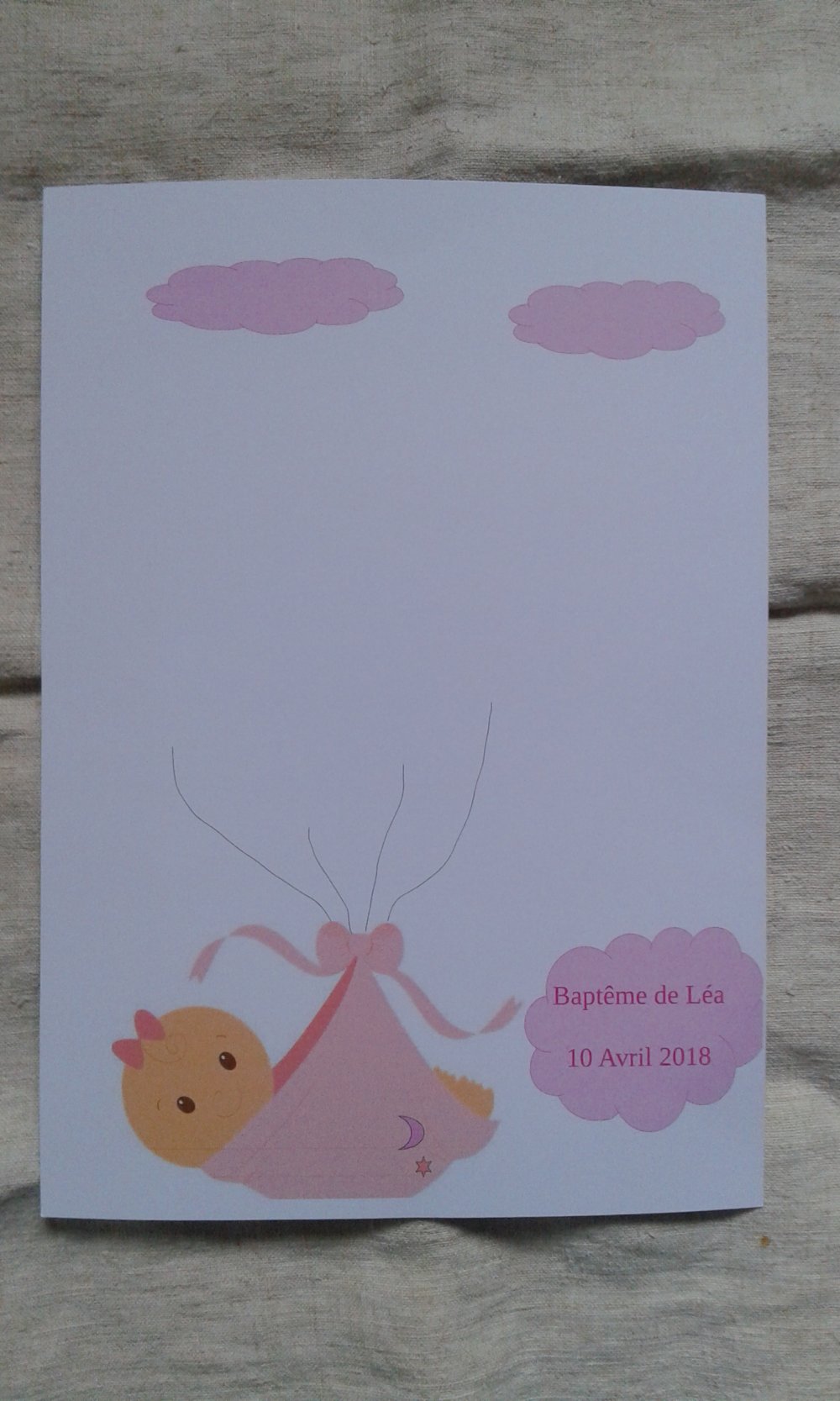 Arbre A Empreintes Bebe Fille Pour Bapteme Babyshower Personnalisable Avec Encre Un Grand Marche