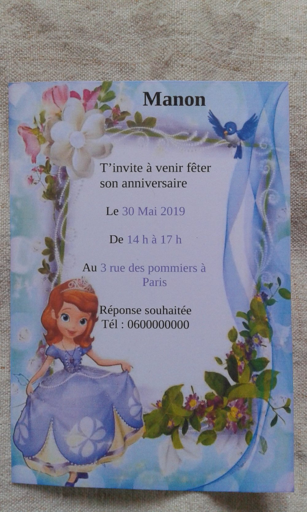 Carte Invitation Anniversaire Princesse Carte A Gratter Ou Pas Personnalisable Un Grand Marche