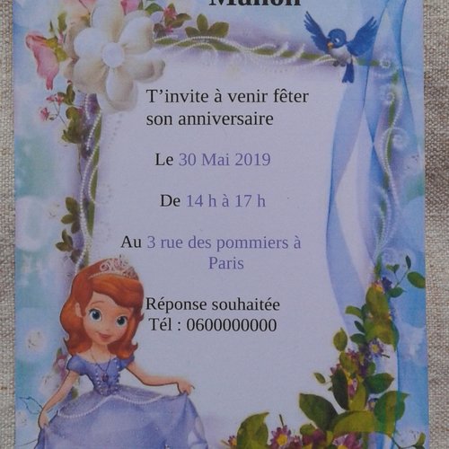 Carte Invitation Anniversaire Princesse Carte A Gratter Ou Pas Personnalisable Un Grand Marche