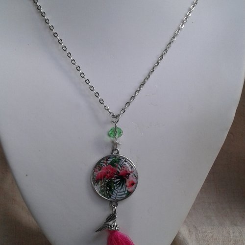 Collier "flamants roses"
