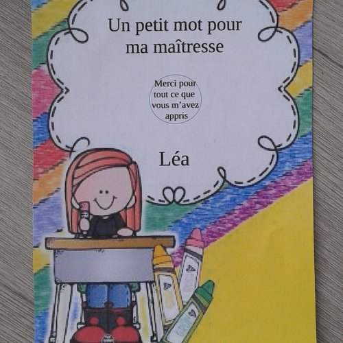 Carte A Gratter Merci Maitresse 2 Modeles Au Choix Un Grand Marche