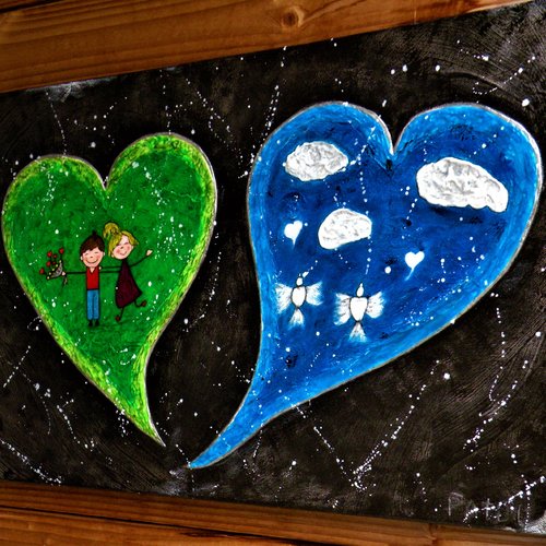 " septième ciel "  ( coeurs phosphorescents )